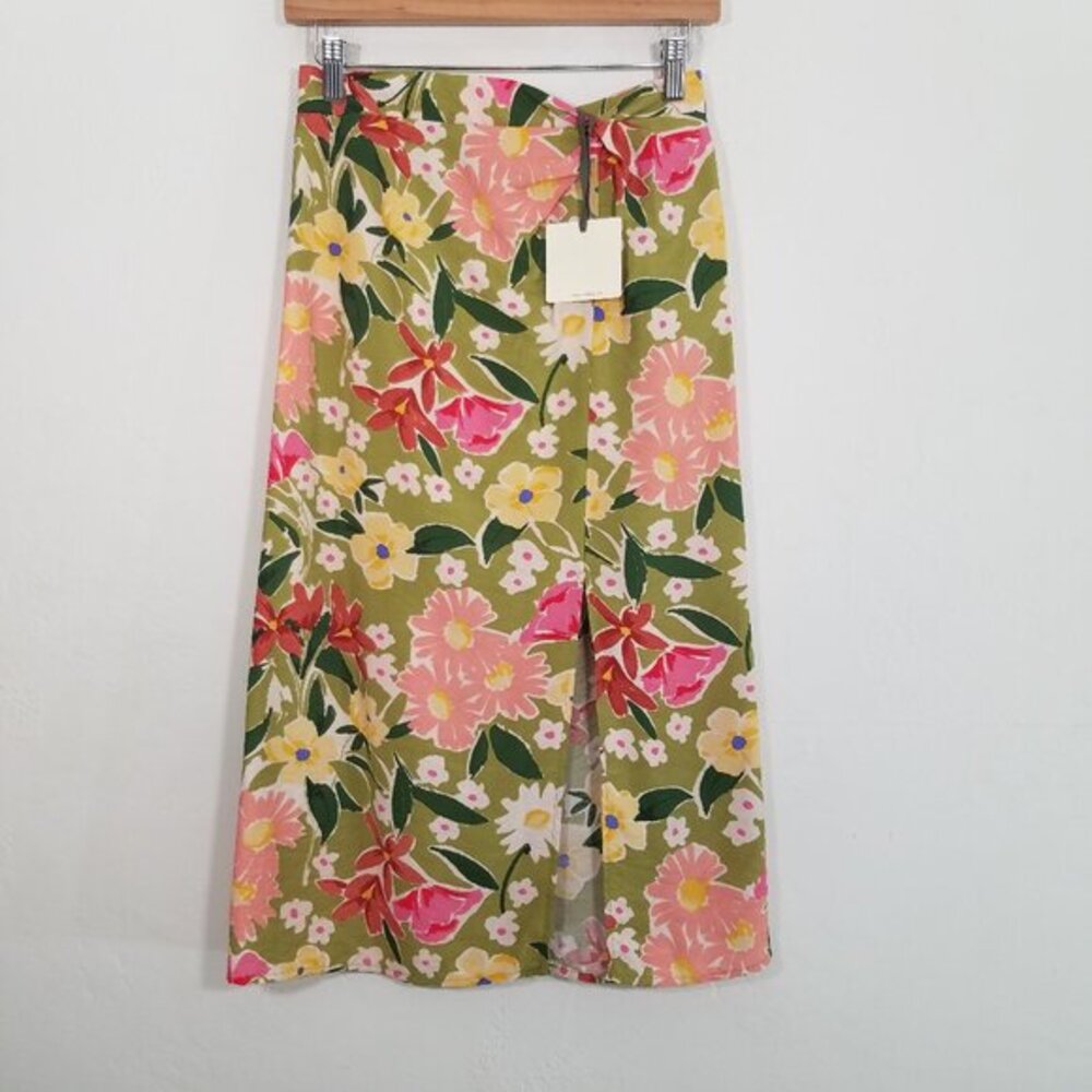 NWT Dress Forum Floral Midi Skirt Size S
